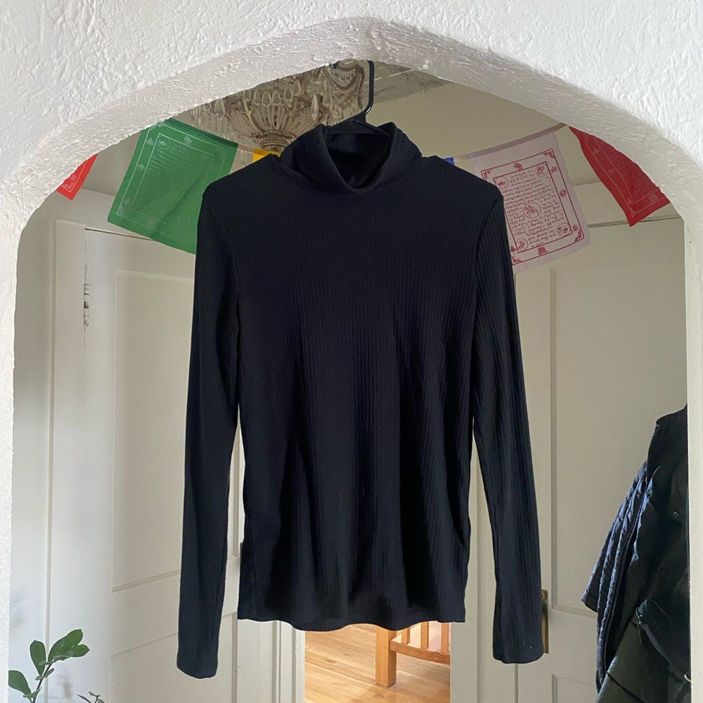 Black ribbed turtleneck from Madewell